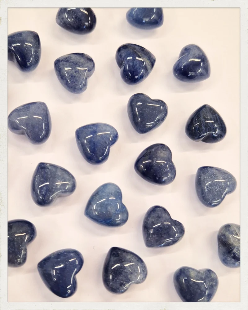 Corazón mini de cuarzo azul