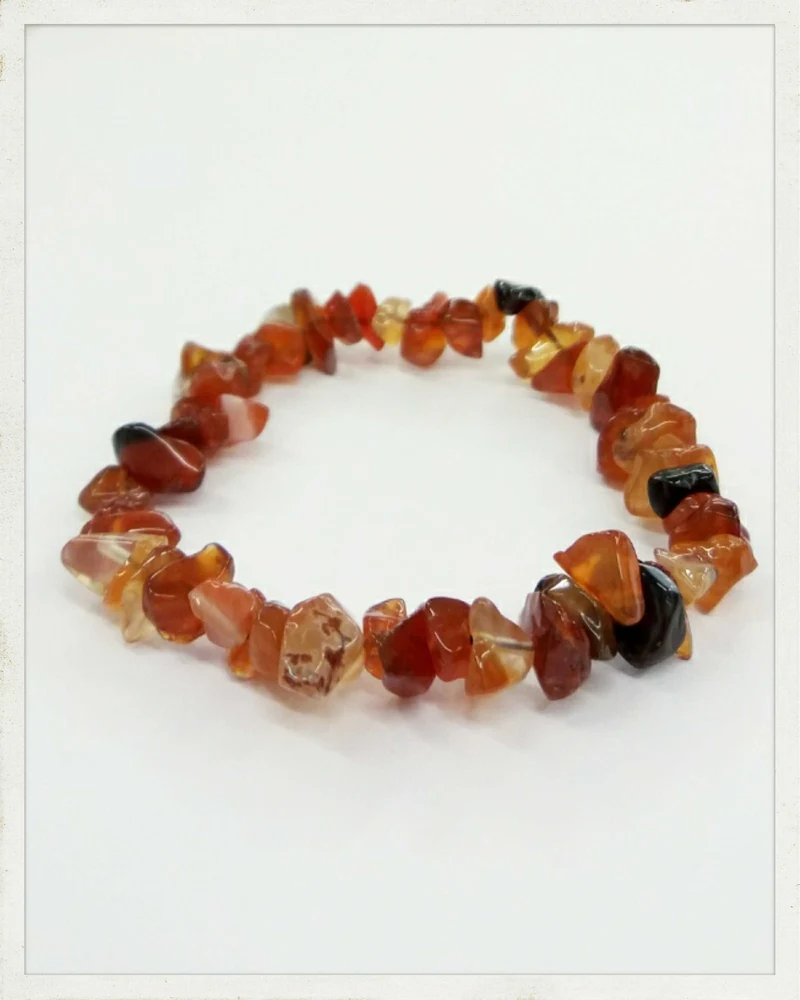 Pulsera de chips de cornalina