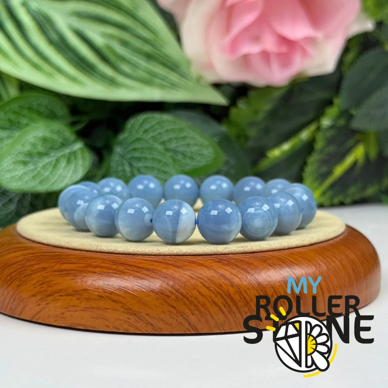Pulsera de ópalo azul de Madagascar