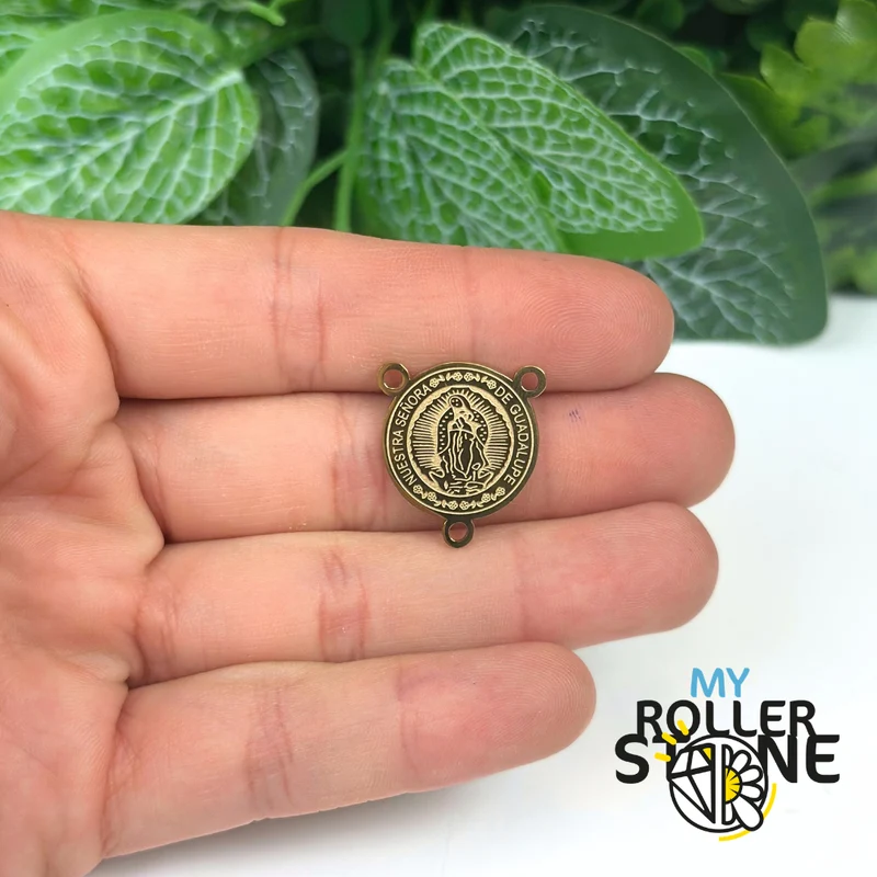 Medalla de rosario de 19 x 17 mm