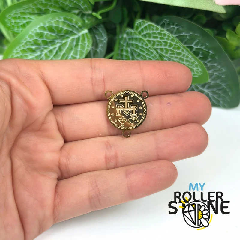 Medalla de rosario de 19 x 17 mm