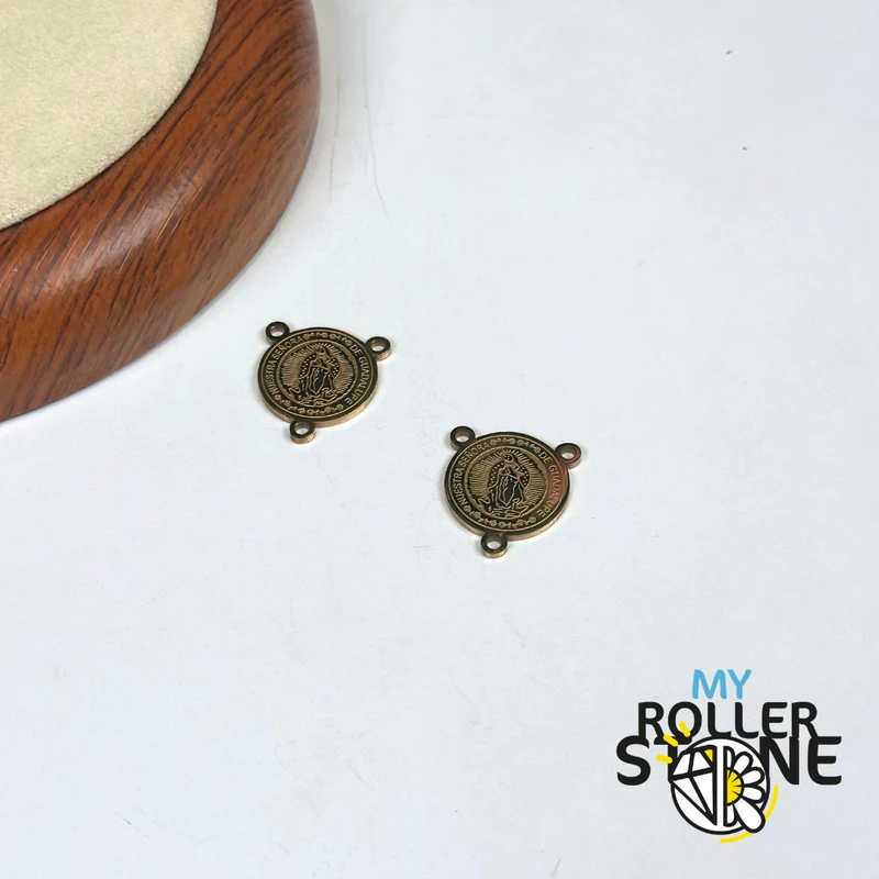 Medalla de rosario de 19 x 17 mm