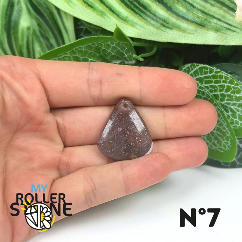 Colgante de iolita y piedra solar (perforado)