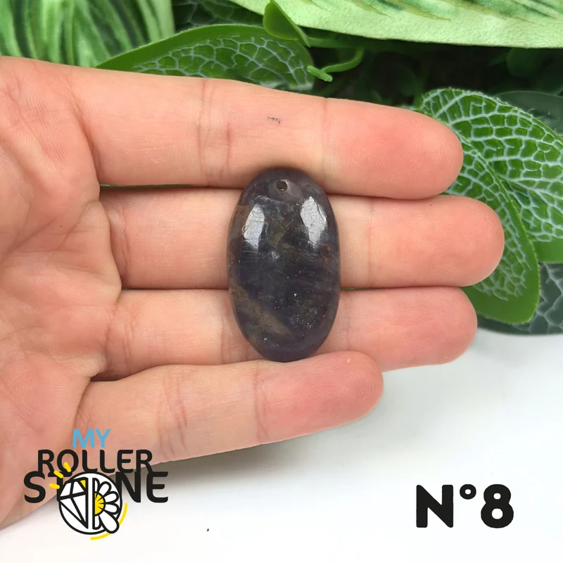 Colgante de iolita y piedra solar (perforado)