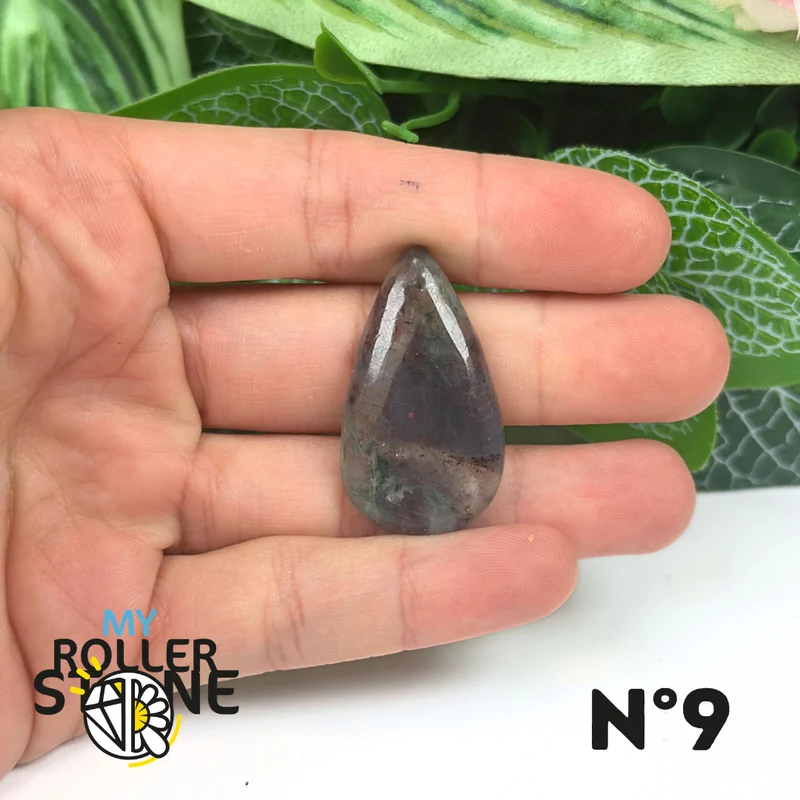 Colgante de iolita y piedra solar (perforado)