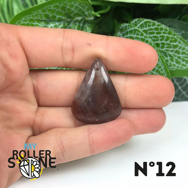 Colgante de iolita y piedra solar (perforado)