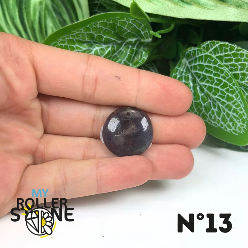 Colgante de iolita y piedra solar (perforado)