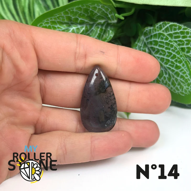 Colgante de iolita y piedra solar (perforado)