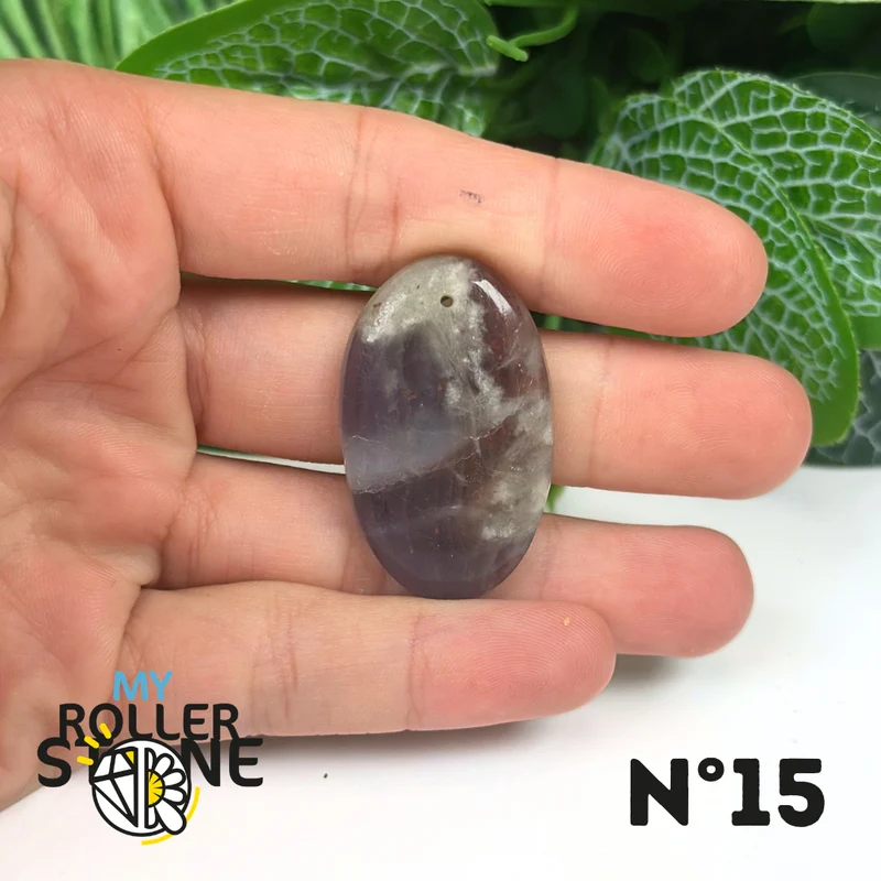Colgante de iolita y piedra solar (perforado)