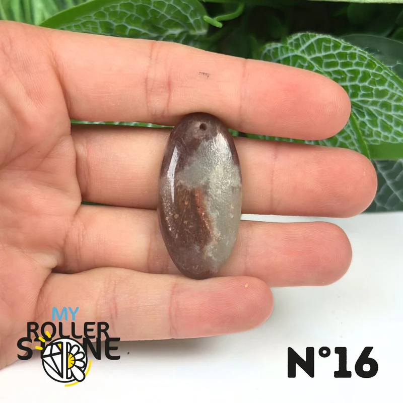Colgante de iolita y piedra solar (perforado)