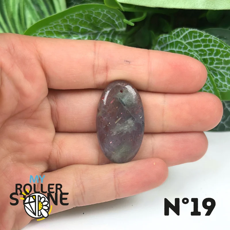 Colgante de iolita y piedra solar (perforado)