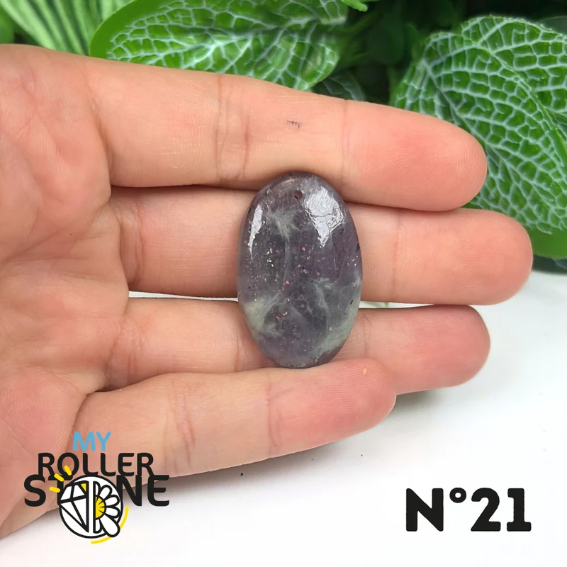 Colgante de iolita y piedra solar (perforado)