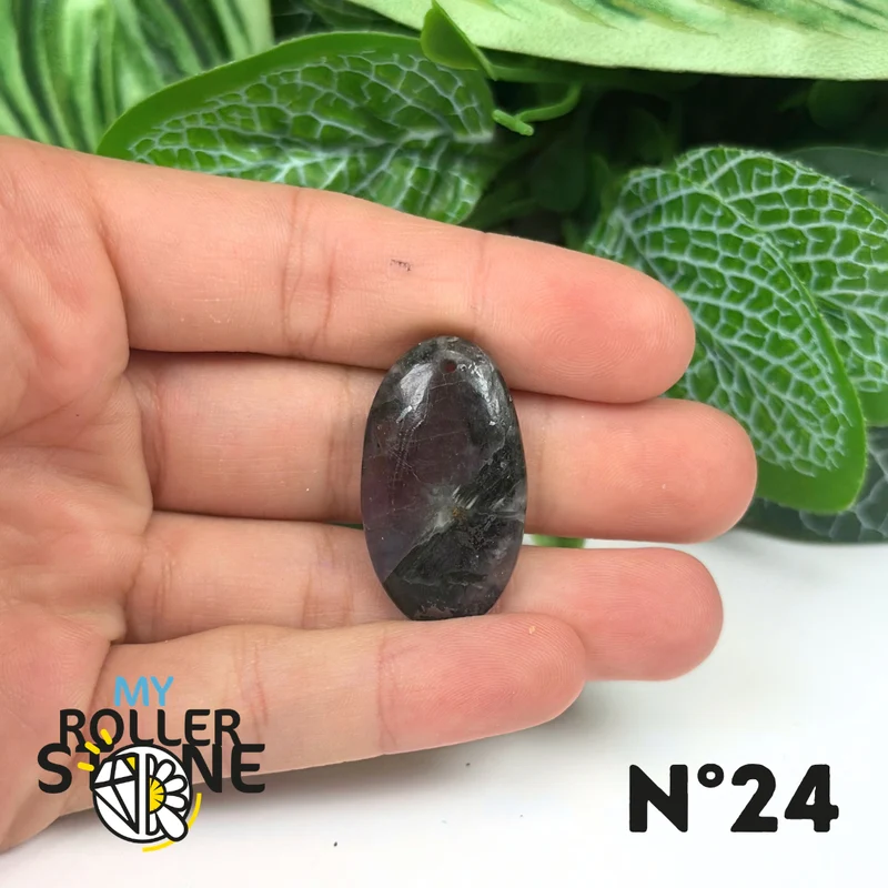 Colgante de iolita y piedra solar (perforado)
