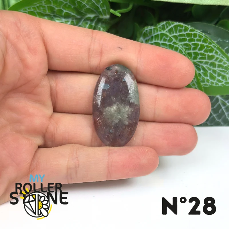 Colgante de iolita y piedra solar (perforado)