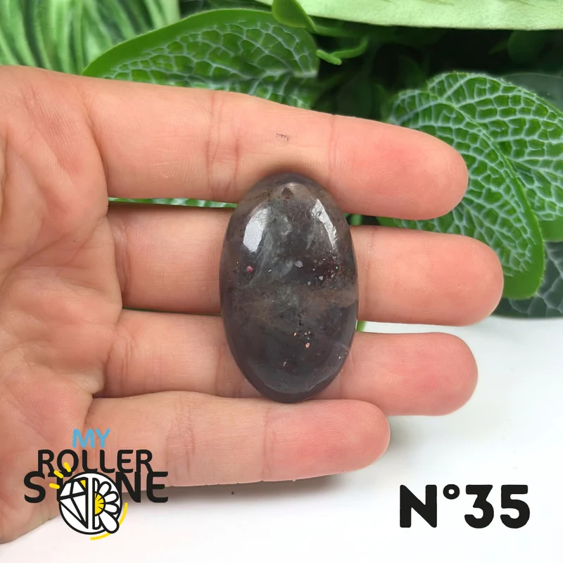 Colgante de iolita y piedra solar (perforado)