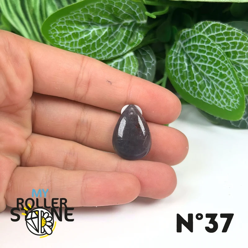 Colgante de iolita y piedra solar (perforado)