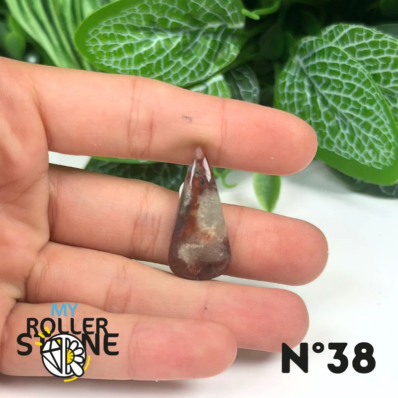 Colgante de iolita y piedra solar (perforado)