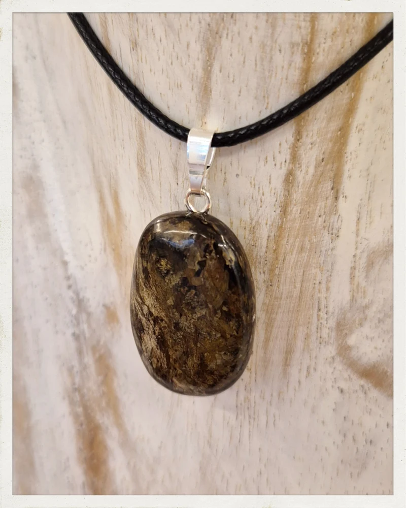 Colgante de broncita y plata