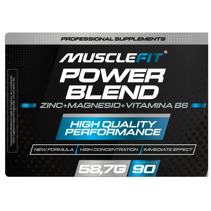 Power Blend - MuscleFit - 90 cápsulas - magnesio, zinc, B6