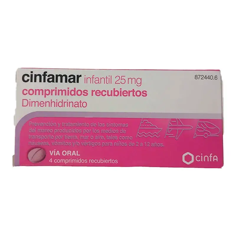 Cinfamar Infantil 4 film-coated tablets