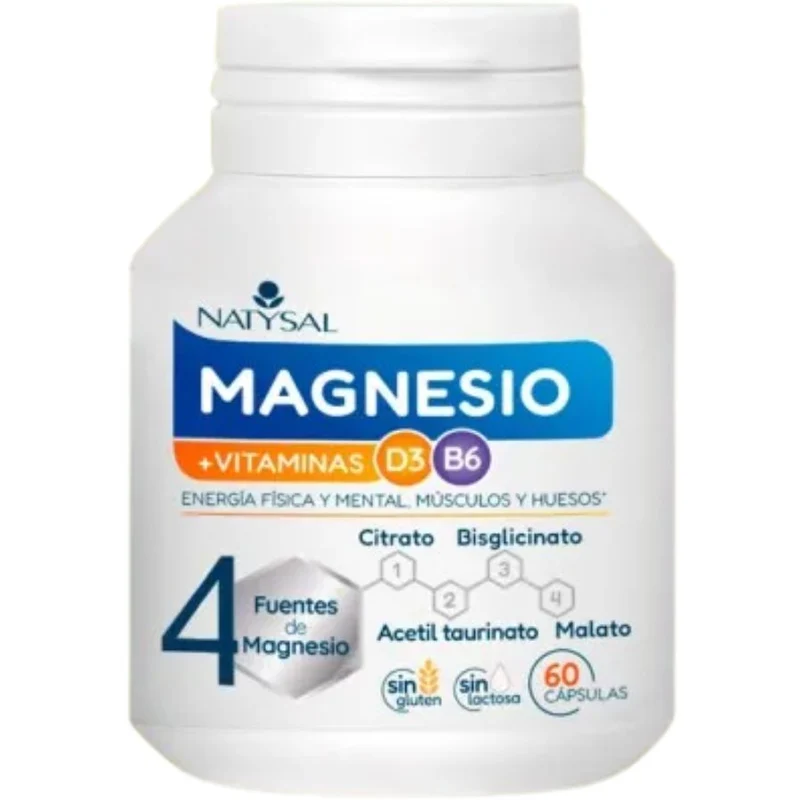 Magnesio Cuatro Fuentes 60 Cápsulas | Natysal