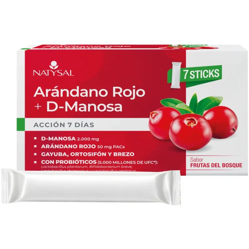Arándano Rojo + D-Manosa 7 Sticks | Natysal