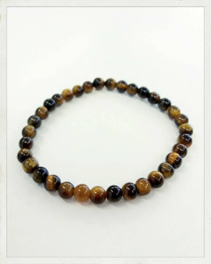 Pulsera de ojo de tigre (Bola de 4 mm.)
