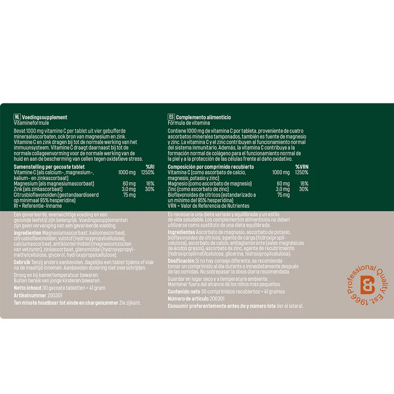 Vitamina C-500 Complex De Ascorbatos 90 Cápsulas | Bonusan