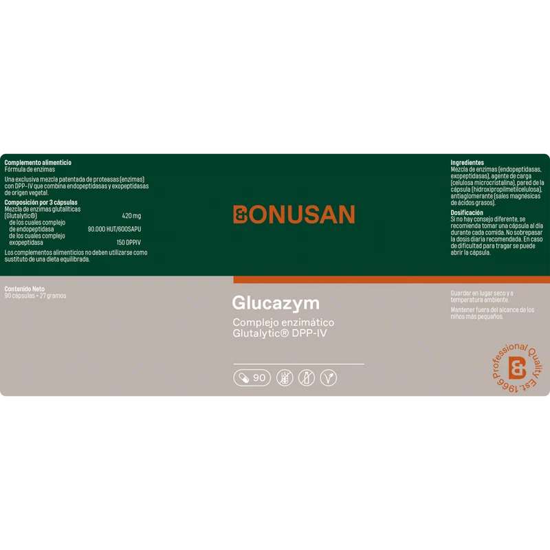 Glucazym 90 Cápsulas | Bonusan
