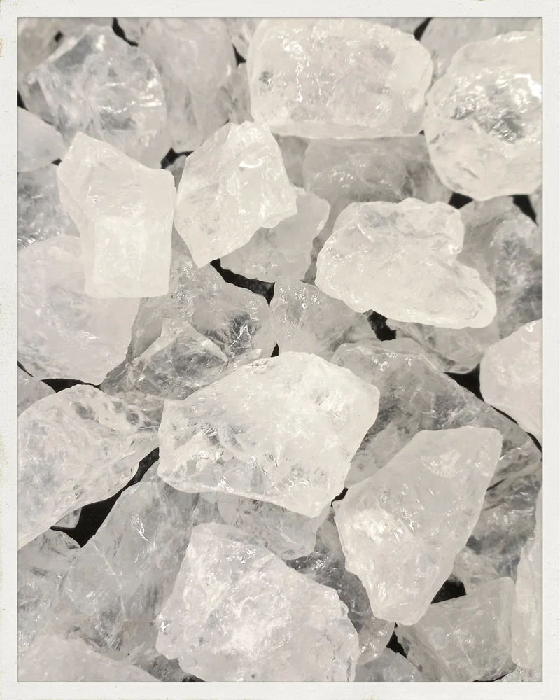 Cuarzo cristal de roca en bruto