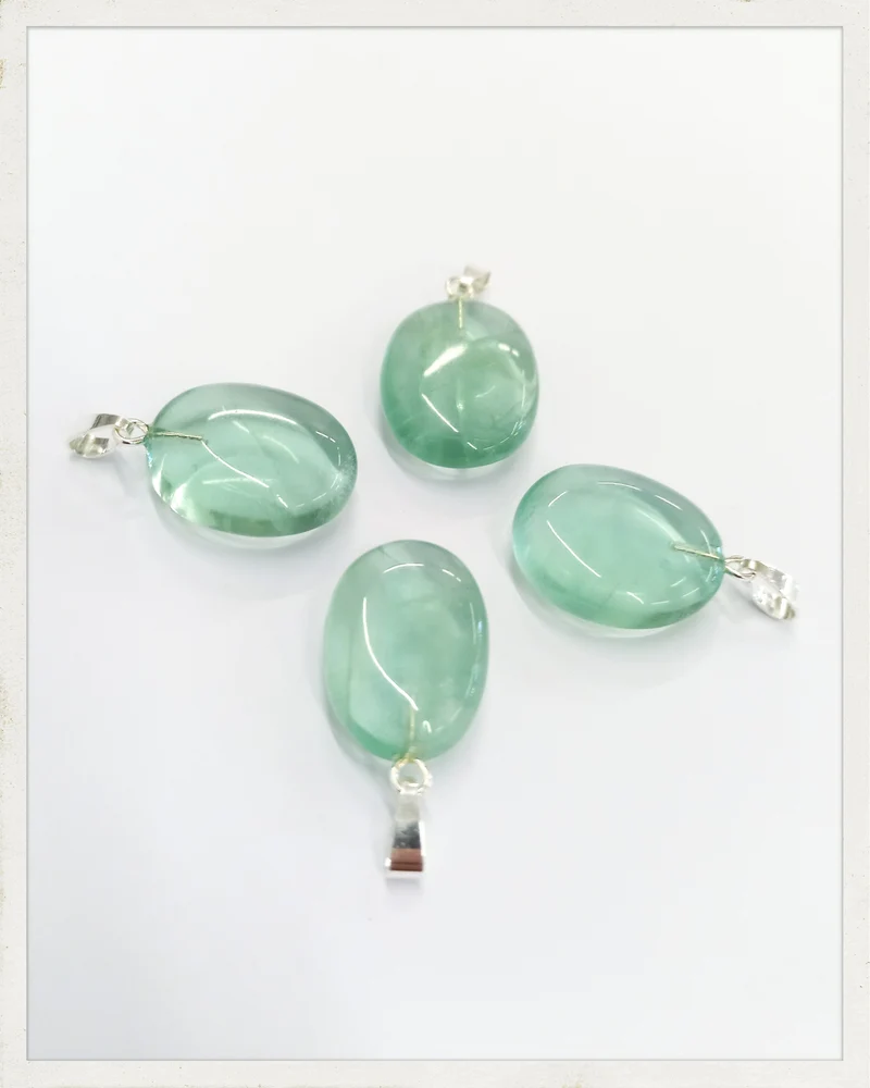 Colgante de fluorita verde y plata (EXCLUSIVO ONLINE)