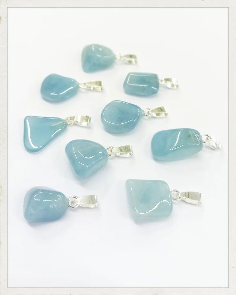 Colgante de aguamarina y plata