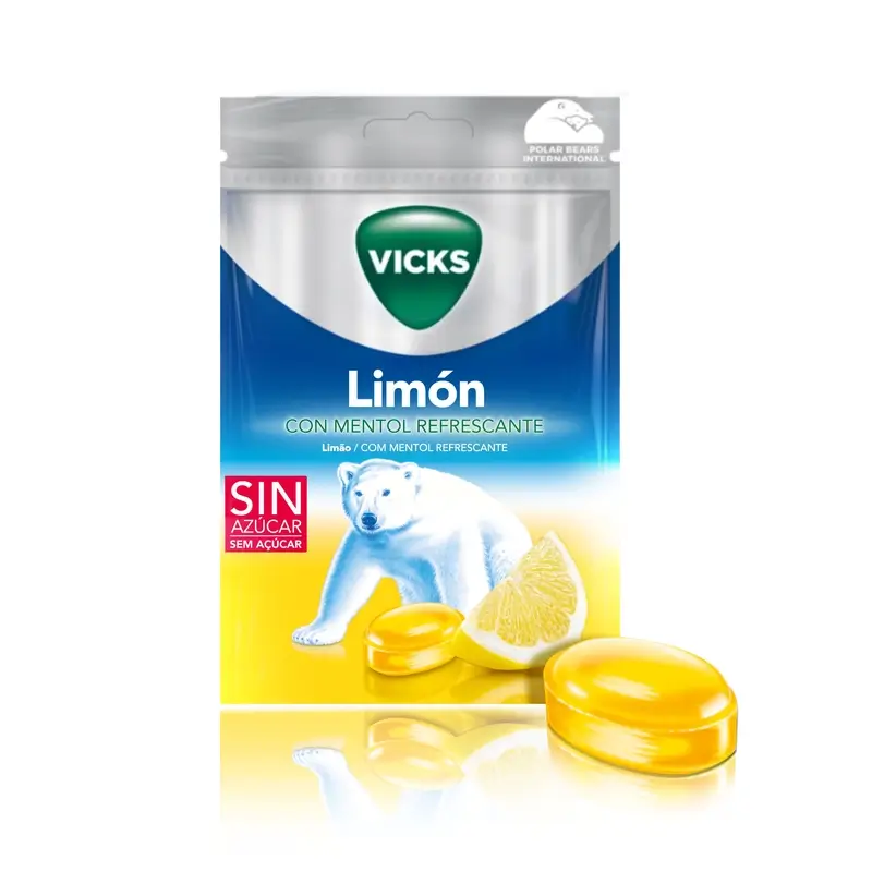 Vicks Caramelos Limón , 72 gr