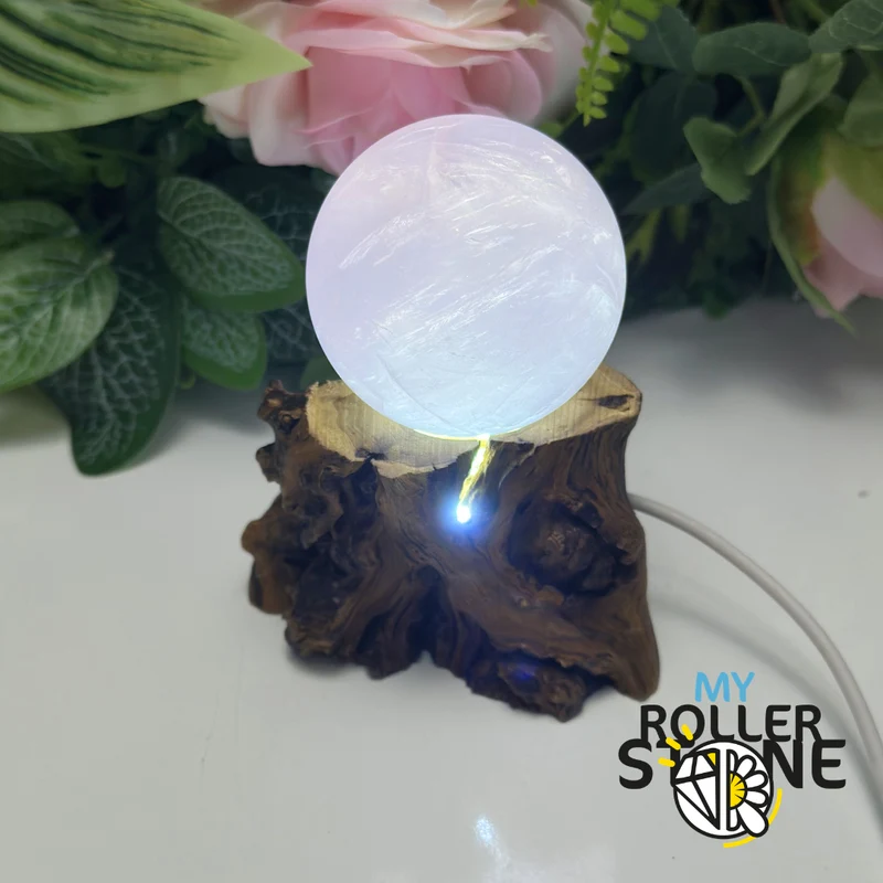 Soporte de madera para LED esférico