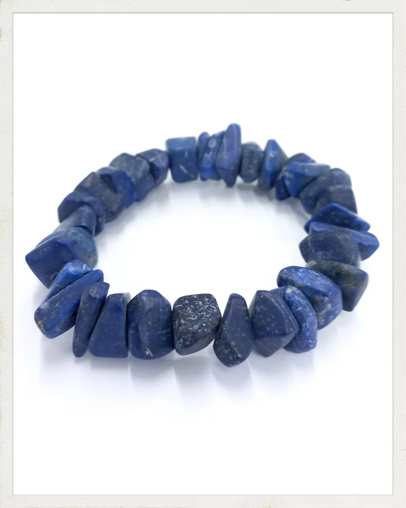 Pulsera de chips grandes de lapislázuli