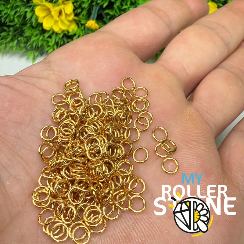 Anillos soldados chapados en oro