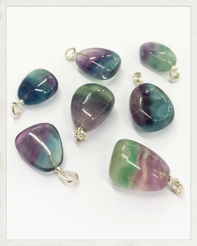 Colgante de fluorita y plata