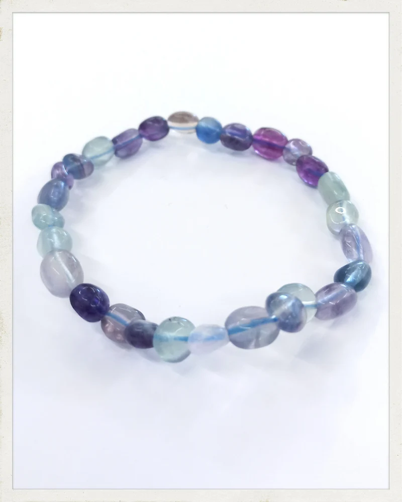 Pulsera de nuggets de fluorita