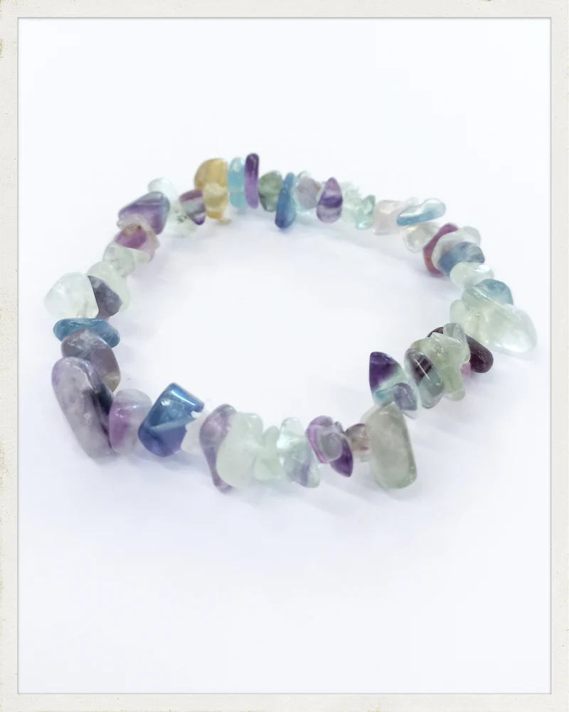 Pulsera de chips de fluorita
