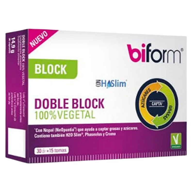 Doble Block 100% Vegetal 30 Cápsulas | Biform