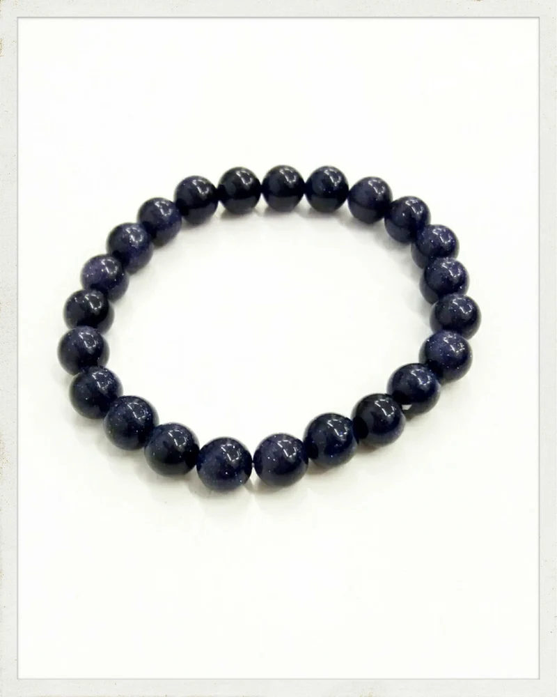 Pulsera de goldstone azul (sintético) (Bola de 8 mm.) (EXCLUSIVO ONLINE)