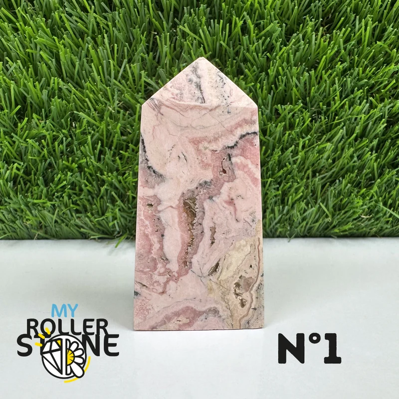 Puntas de piedra rectangular de rodocrosita