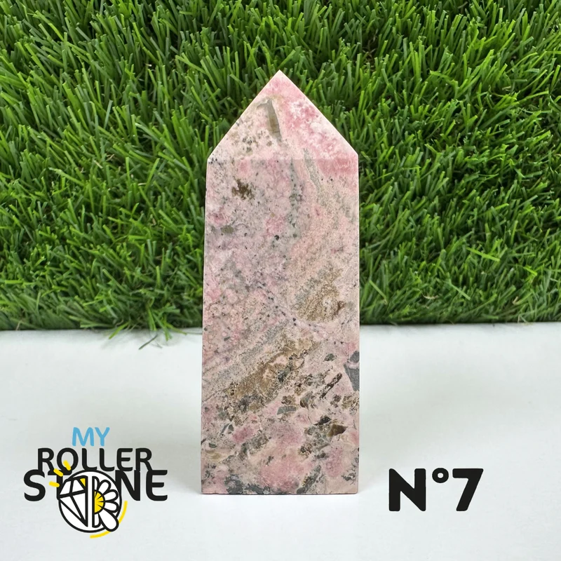 Puntas de piedra rectangular de rodocrosita