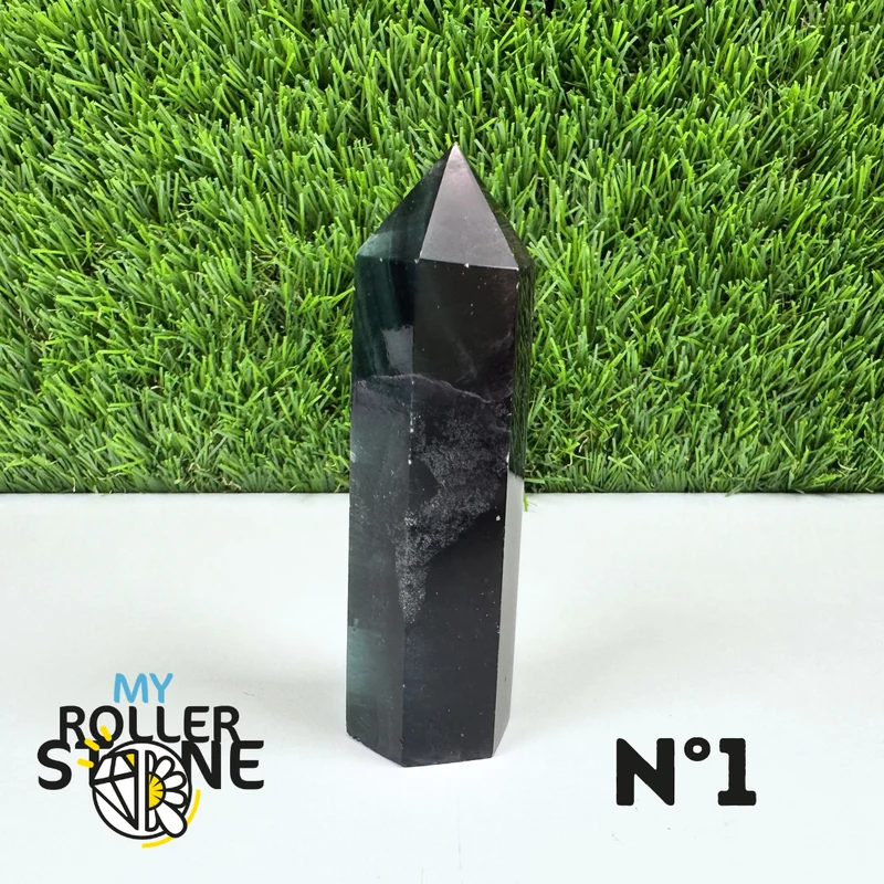 Puntas de piedra de fluorita arcoíris