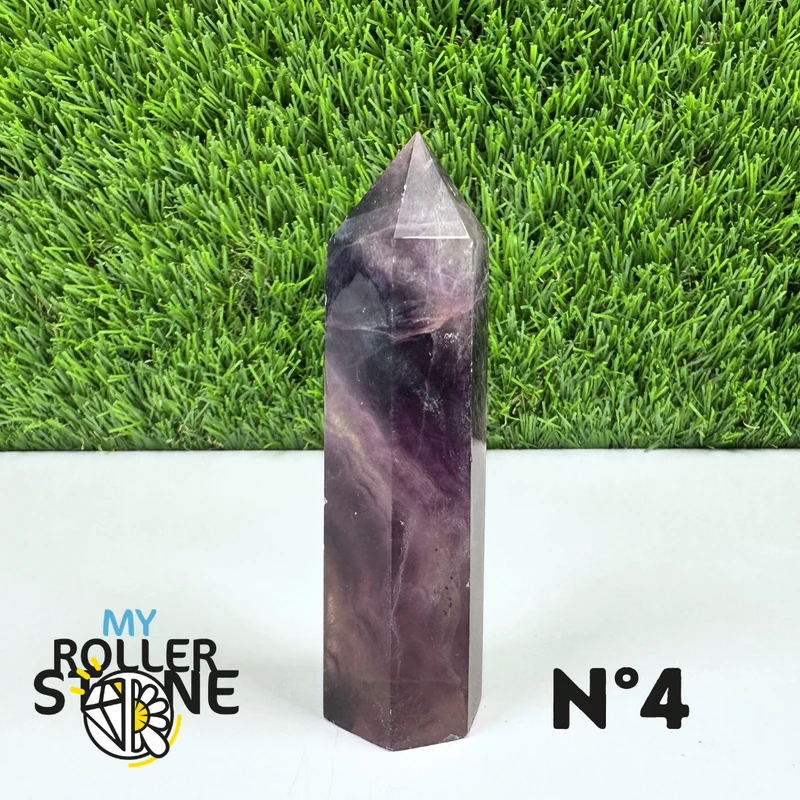 Puntas de piedra de fluorita arcoíris