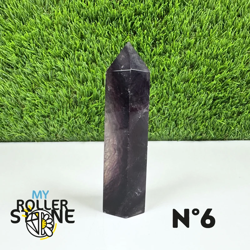 Puntas de piedra de fluorita arcoíris