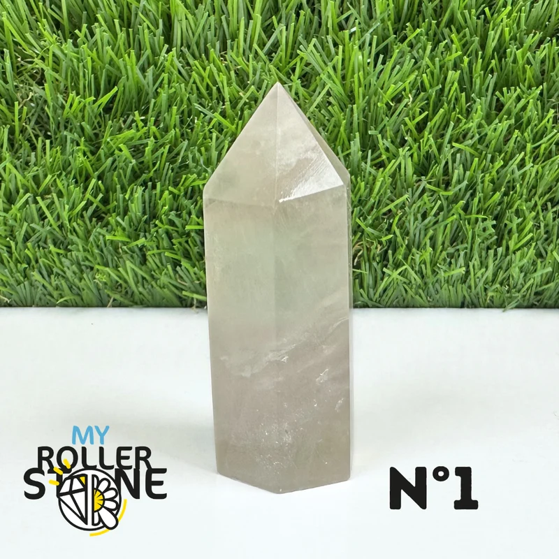 Puntas de piedra de fluorita arcoíris pastel