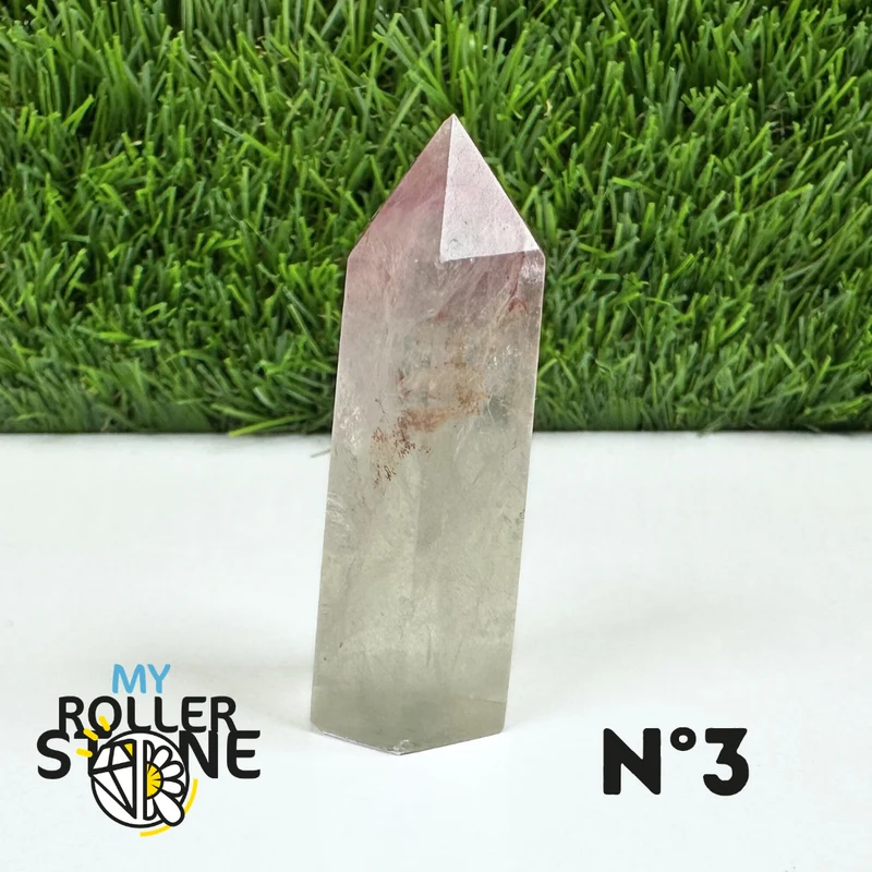 Puntas de piedra de fluorita arcoíris pastel
