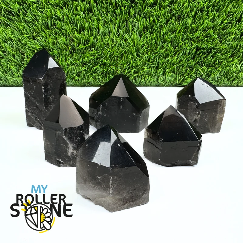 Puntas de piedra de cuarzo ahumado pequeñas