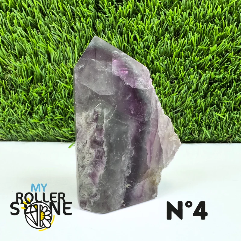 Puntas de piedra rectangulares de fluorita arcoíris